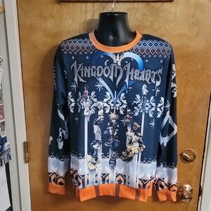 Kingdom Hearts Characters Alt Xmas Ugly Christmas Sweater Size Medium